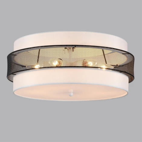 Потолочный светильник круглый Lumion Animaisa 8002/6C белый, черный металл/металл, текстиль Е27 6*60W 220V (круглые)