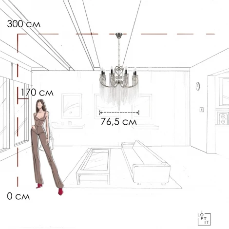 Подвесная люстра Loft It Wonderland 10405/8 (220V, на цепи, подсвечник, свеча)