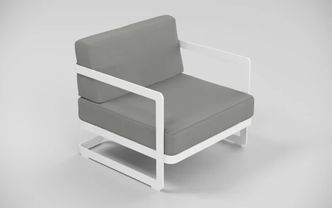 Комплект садовой мебели Виллино светло - серая, алюминий/стекло Gardenini LVLN.020400.S2