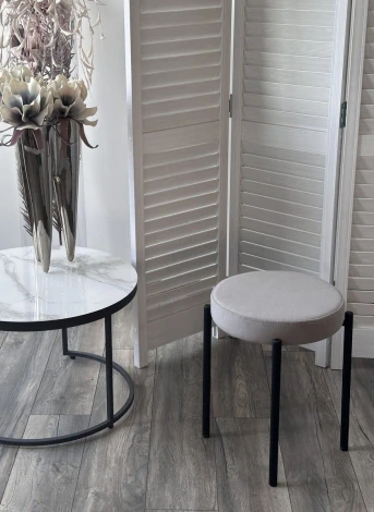 Табурет СТЭК штабилируемый цвет B22 Серый, велюр / черный каркас M-City 64757