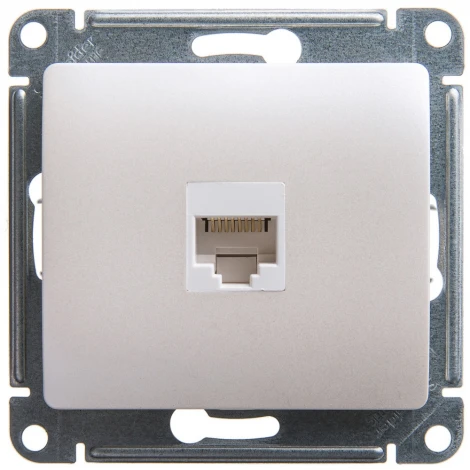 Розетка Ethernet RJ-45 (перламутр) Systeme Electric Glossa GSL000681K
