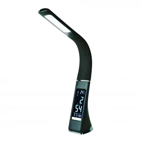 Офисная настольная лампа с термометром Uniel TLD-542 Black/LED/300Lm/5000K/Dimmer (220V, диммер, сенсорный выключатель)