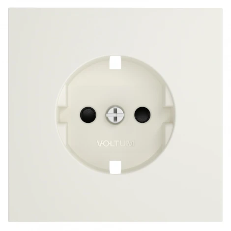 Накладка для розетки с заземлением и защитными шторками (хлопок) Voltum S70 VLS000713