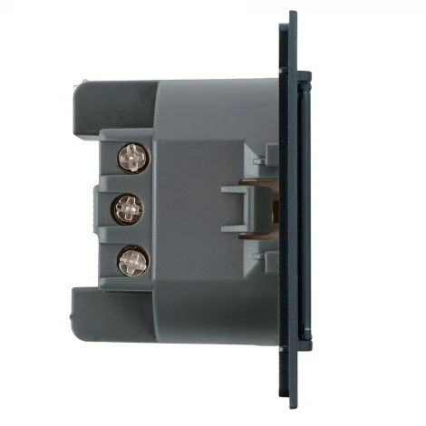 Розетка 1-местная с крышкой с защ. штор, с/з, 250В 16А RST16-3112-05 черный бархат Stekker Мия 50455