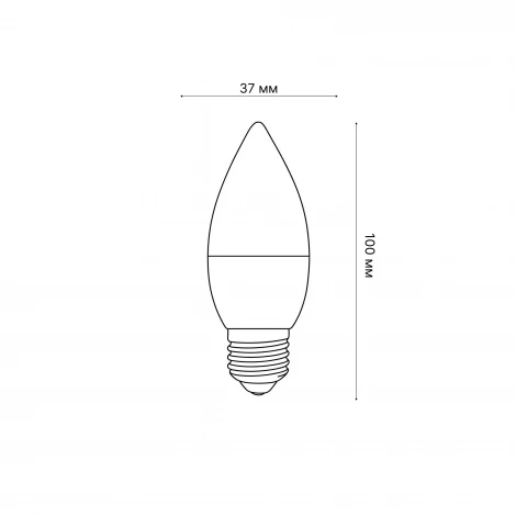 Лампочка светодиодная Volpe LED-C37-SLS LED-C37-6W/3000K/E27/FR/SLS