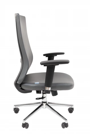 Офисное кресло Chairman 500LUX Россия экокожа cерый БП 7210652