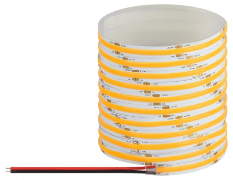 Светодиодная лента 24V теплый белый 5м ЭРА LRCOB-352-8-12W/m-8mm-24V-2700K