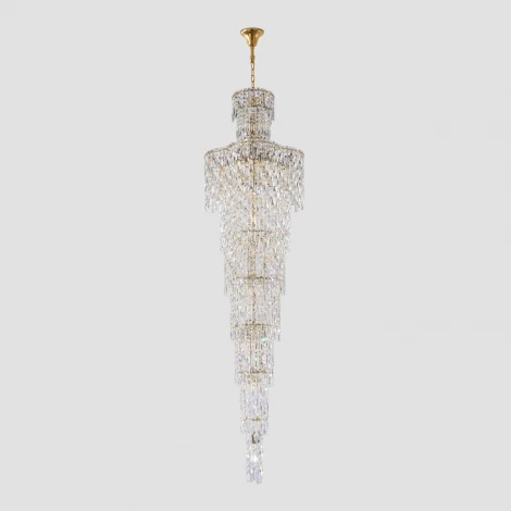 Подвесная люстра каскадная Crystal Lux ABRIL SP28 GOLD
