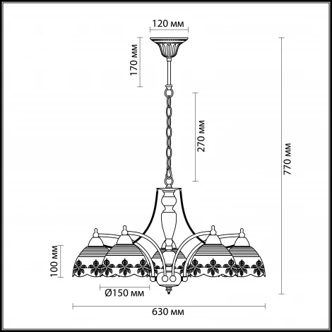 Подвесная люстра Odeon Light Alada 3133/5