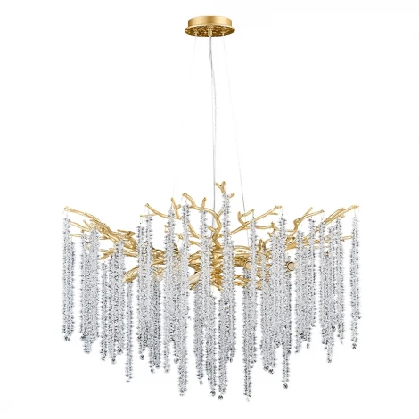 Подвесная люстра Divinare Salice 3133/01 SP-10 (220V, на тросе, лепестки, ветки)