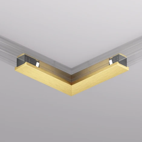 Коннектор для трека Denkirs Shine Base TR5723-SB 90° потолок-потолок, сатинированная латунь (48V)