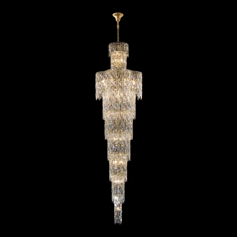 Подвесная люстра каскадная Crystal Lux ABRIL SP28 GOLD