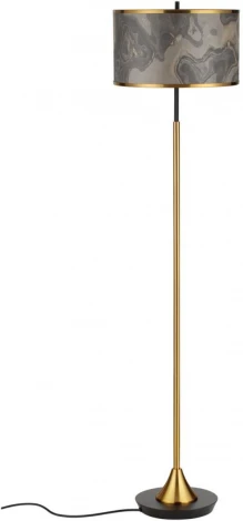 Торшер Odeon Light Bergi 5064/2F античн.бронза/серо-беж./металл/натур.камен."шпон" E27 LED 2*10W (220V, выключатель, круглые)