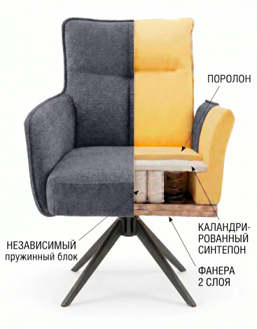 Стул 6826 т.к Терракотовая Raven 44, опоры черные Dikline 00-00084440