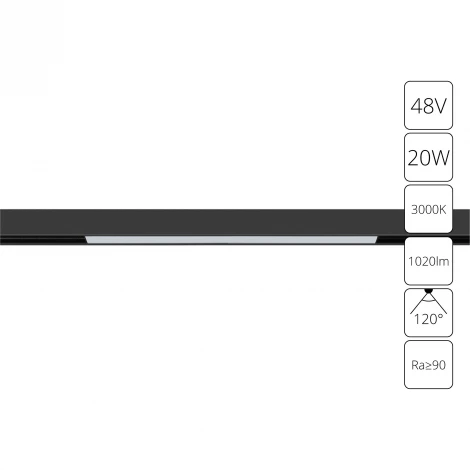 Трековый светильник Arte Lamp Linea A4673PL-1BK
