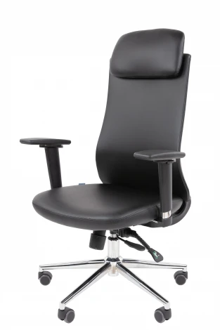 Офисное кресло Chairman 500LUX Россия экокожа черный 7184480
