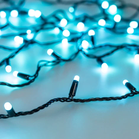 Светодиодная гирлянда ARD-STRING-CLASSIC-10000-BLACK-100LED-MILK-SYNC RGB (230V, 6.5W, RF ПДУ, 3000) (Ardecoled, IP65) 064847