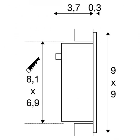 Подсветка для лестниц и ступеней Slv Frame 111290