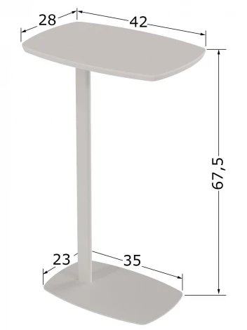 Стол придиванный Дей грей беж/грей беж Mebelik 009797