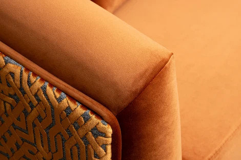 Диван Треви(Trevi) 230М(К) трехм раскл с кантом оранж Pad32+Lattice ORANG 232*103*88см Garda Decor