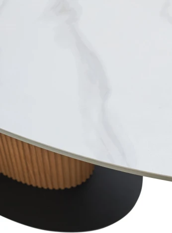 Стол M-City CARY 220 цвет БЕЛЫЙ МРАМОР M326/ Каркас OAK