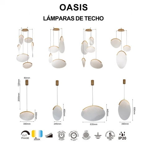 Подвесная люстра Mantra Oasis 9645
