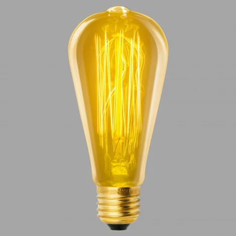 Лампочка накаливания груша желтая E27 60W Uniel IL-V-ST64-60/GOLDEN/E27 VW02