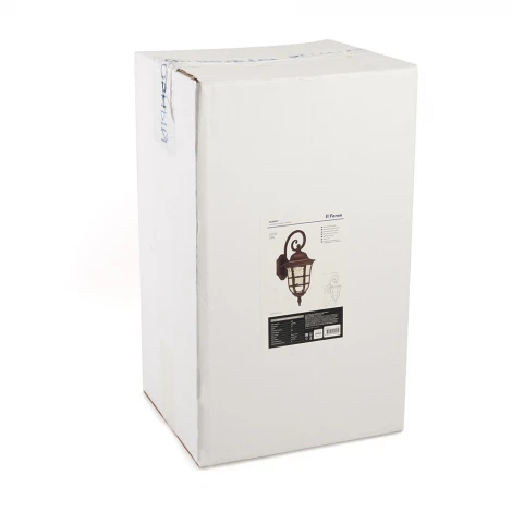 Настенный фонарь уличный 60W E27 коричневый Feron Варшава 11696