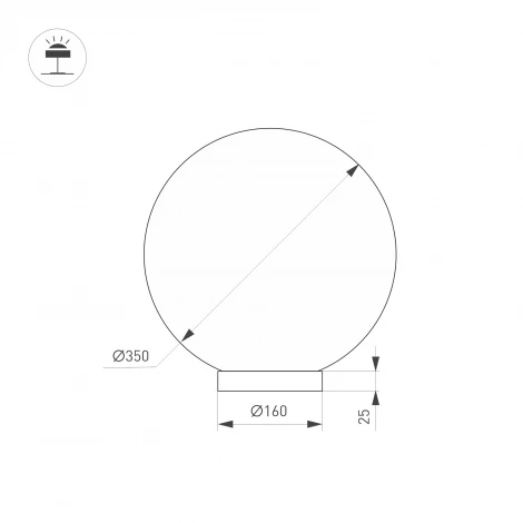Настольная лампа SP-SILKA-TAB-R350-11W Warm2700 (WH, 330 deg, TOUCH-DIM) (Arlight, IP20, Натуральный шелк) 056889