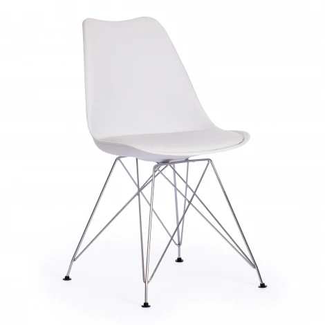 Стул Tulip Iron Chair/Тулип Айрон Чаир (мод.EC-123)/1 шт. в упаковке металл/пластик, 54,5*48*83,5см, white (белый) Tetchair 15419