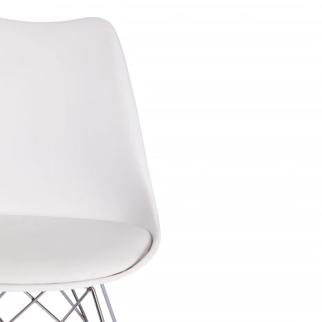 Стул Tulip Iron Chair/Тулип Айрон Чаир (мод.EC-123)/1 шт. в упаковке металл/пластик, 54,5*48*83,5см, white (белый) Tetchair 15419