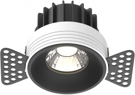 Встраиваемый светильник под гипсокартон Maytoni Round DL058-12W4K-TRS-B (LED, 220V, круглые)