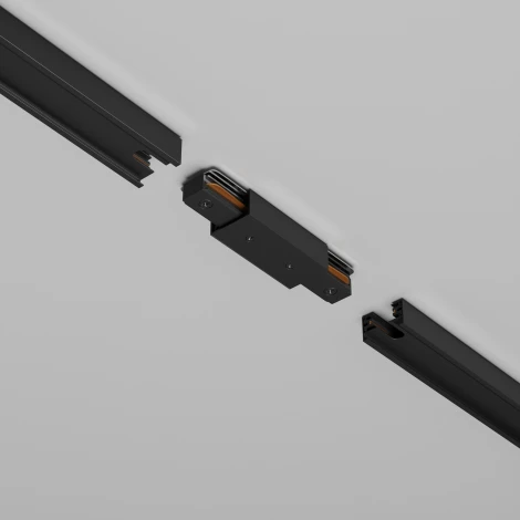Прямой коннектор питания с вводом питания Unity (однофазный) черный Maytoni Accessories for tracks Unity TRA001CB-11B