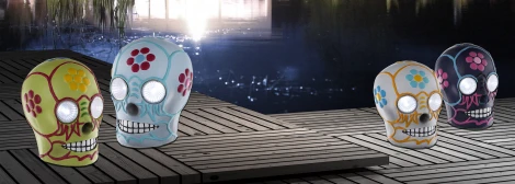 Газонная световая фигура Globo Череп 33590-12