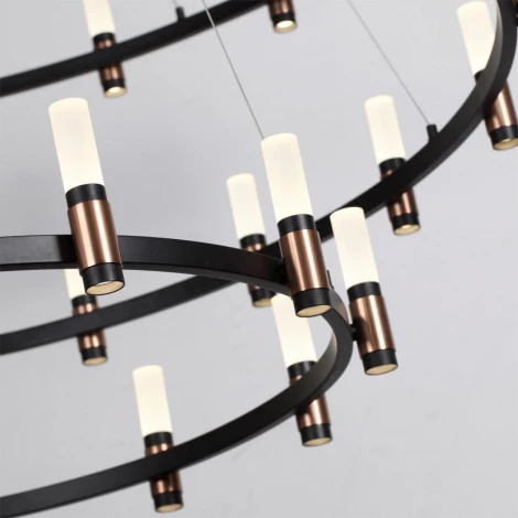 Подвесная люстра ярусная большая Candel 5009/204L Odeon Light (LED, 220V, на тросе)