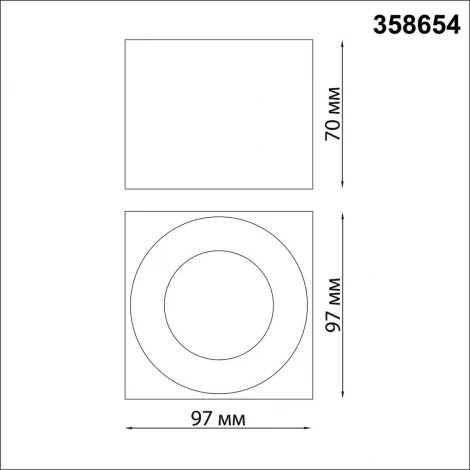 Накладной точечный светильник Novotech Over 358654 (LED, 220V, куб)