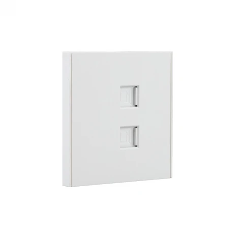 Розетка компьютерная двойная RJ45+RJ45 кат6 с/у жемчуг Kranz Strong KR-78-0725-4