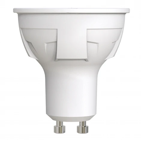 Лампочка светодиодная полусфера белая GU10 6W 4000K Uniel LED-JCDR 6W/NW/GU10/FR/DIM PLP01WH