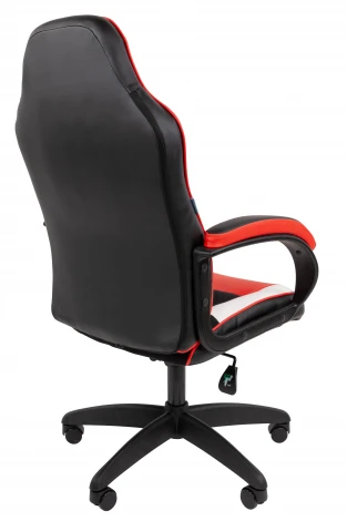 Кресло Chairman game 17 Россия экокожа черный/красный/белый 7213490
