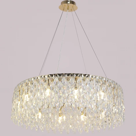 Подвесная люстра хрустальная ILLUMICO IL5051-800PZF-25 GD ELITE