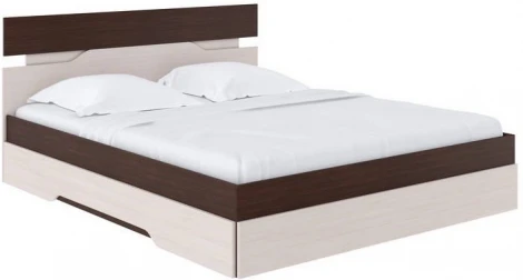 Без бренда Кровать Milton (ЛДСП Дуб Венге/Дуб Шамони светлый) 160x190