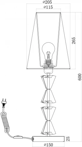 Интерьерная настольная лампа Maytoni Florero MOD079TL-01CH