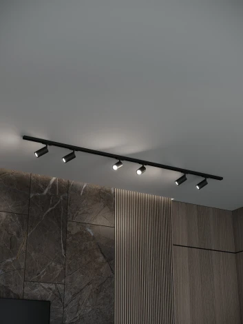 Трековая система в сборе накладная однофазная 220V Hesby Lighting Skylite №3 HSBL_kompl_S003_NI2B3K