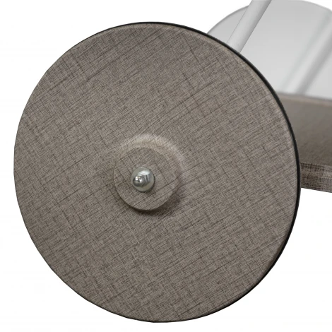 Стол сервировочный Новум белый/белый/текстиль темный Mebelik 008948