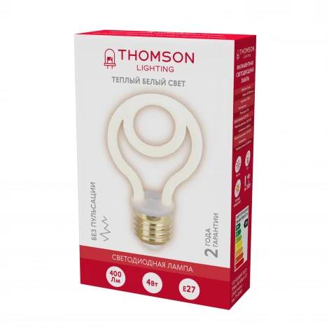 Лампочка светодиодная филаментная белая трубка E27 4W Thomson Deco Spiral TH-B2403