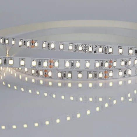 Светодиодная лента Uniel ULS-2835-120LED/m-8mm-IP20-DC24V-9,6W/m-5M-4000K катушка в герметичной упаковке