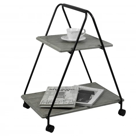 Стол сервировочный Милн черный/серый шпат Mebelik 008693