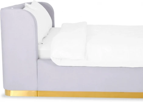 Кровать Vibe 1600 ОГОГО (арт.748485), (Шенилл,Ткань/Сиреневый)