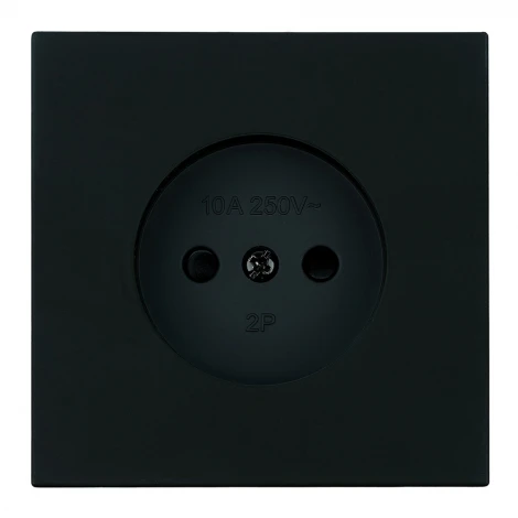 Розетка 1-местная с защитной шторкой (механизм) б/з, 250В 16А RST16-3109-05, черный бархат Stekker Мия 50453