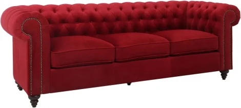 Диван Chester Classic ОГОГО (арт.665426), (Ткань/Красный)